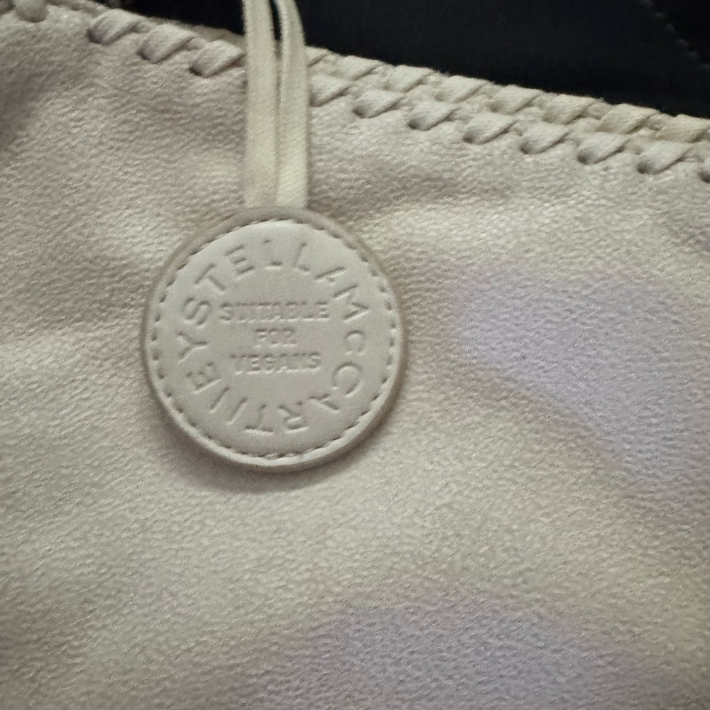 Stella McCartney Falabella Fold Over Tote Cream Silver Chain AUTHENTIC - Picture 3 of 7